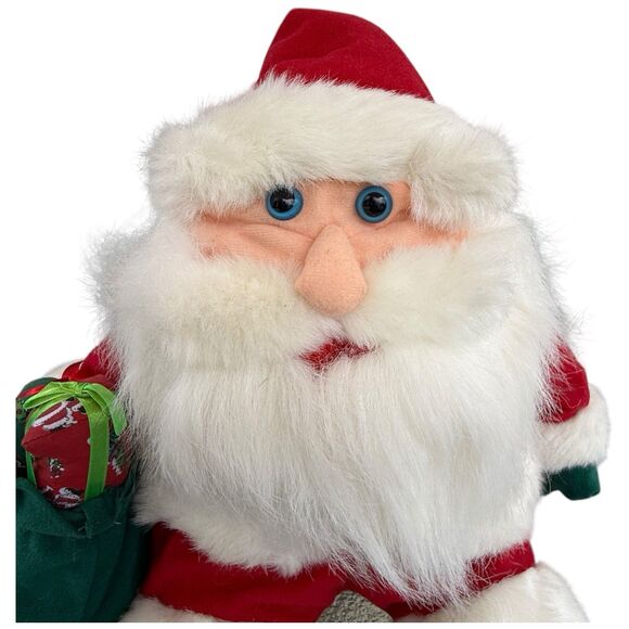 Vintage 1997 Fiesta Santa Plush 14" Happy Holidays Crowleys Stuffed Animal - Picture 2 of 14